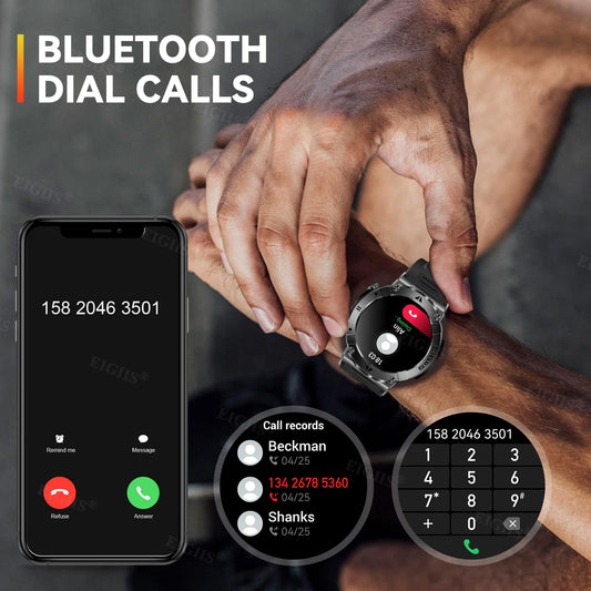 LaNikar Smart Watch Men TFT Display Bluetooth Call