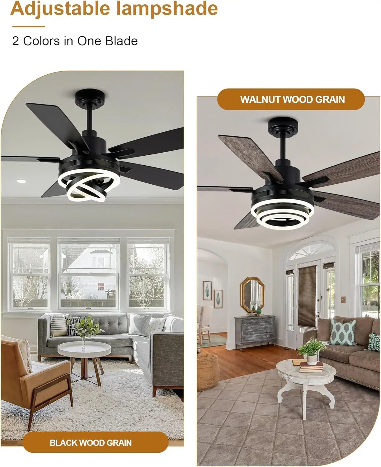 52" Chandelier Ceiling Fan with Lights