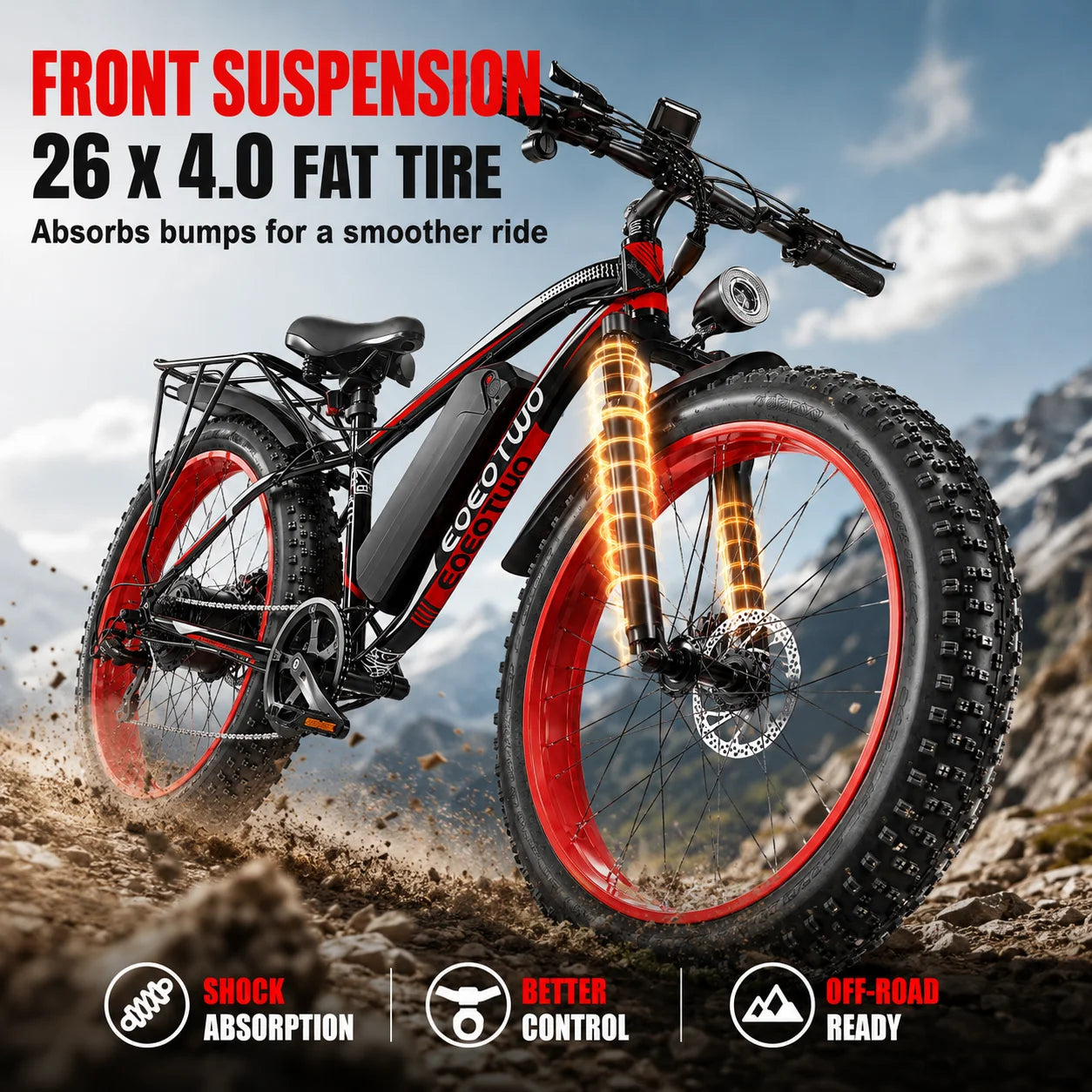 EOEOTWO 1500W Fat Tire Electric Bike for Adults