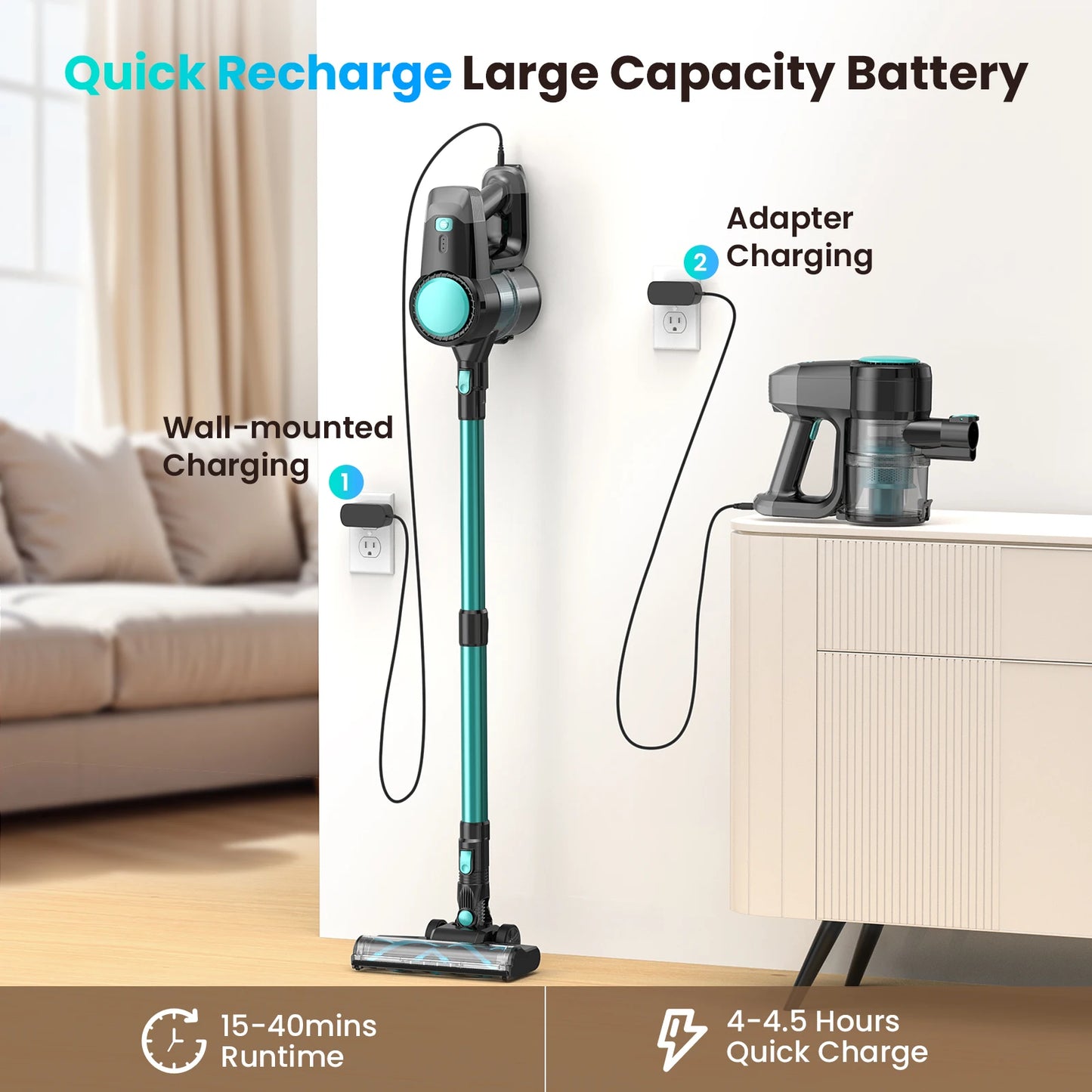 INSE N3T Cordless Vacuum Cleaner 40Kpa Ultra Lightweight