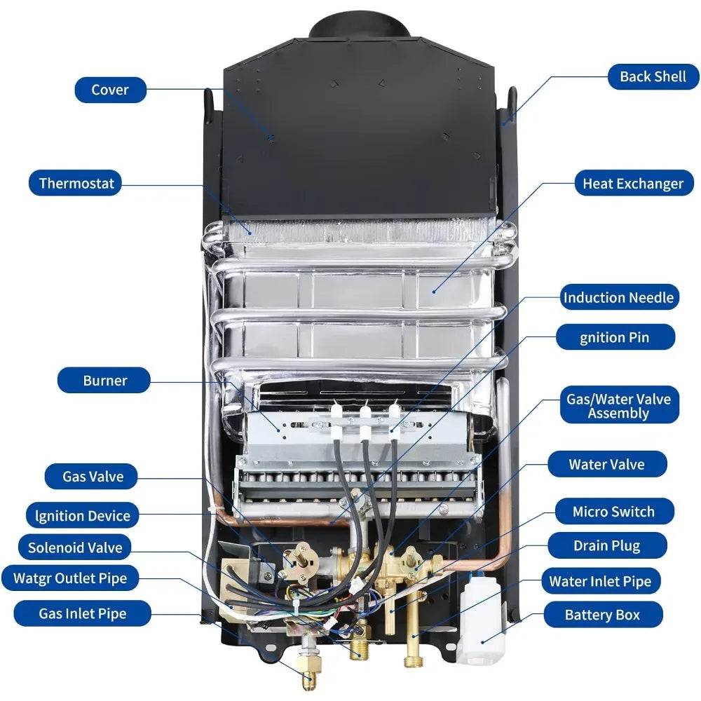 Tankless Water Heater 4.21GPM 16L Outdoor