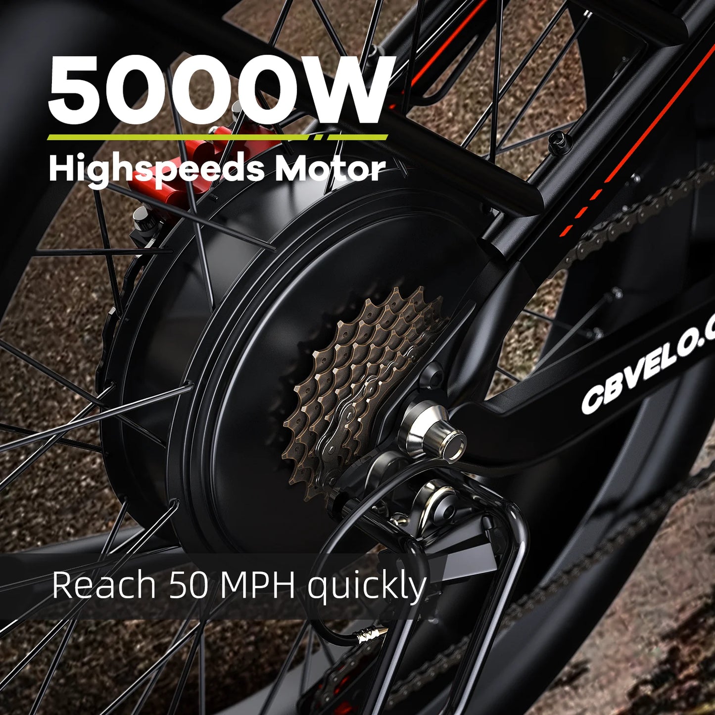 Cybervelo 5000W Peak Electric Bike for Adults
