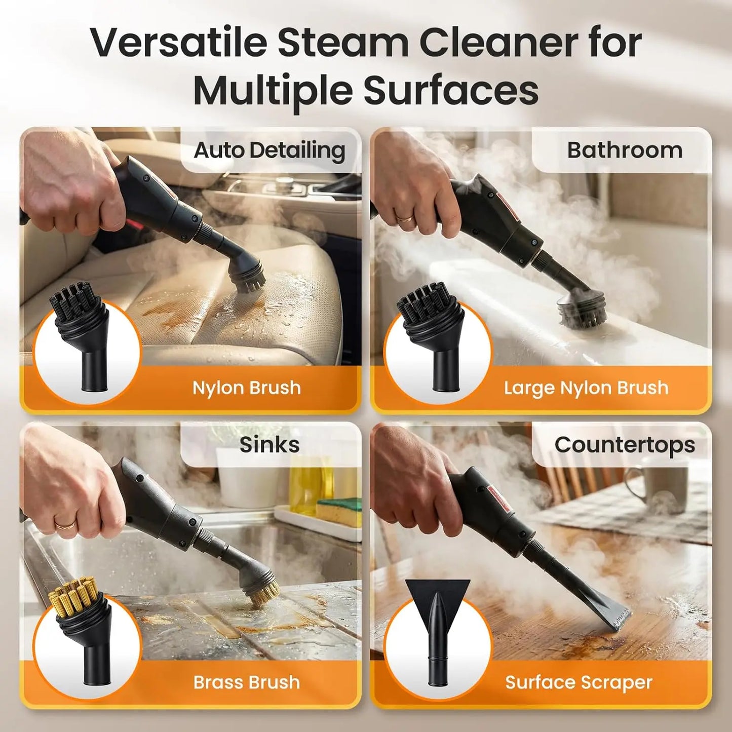 2500W Handheld Steam Cleaner for Home