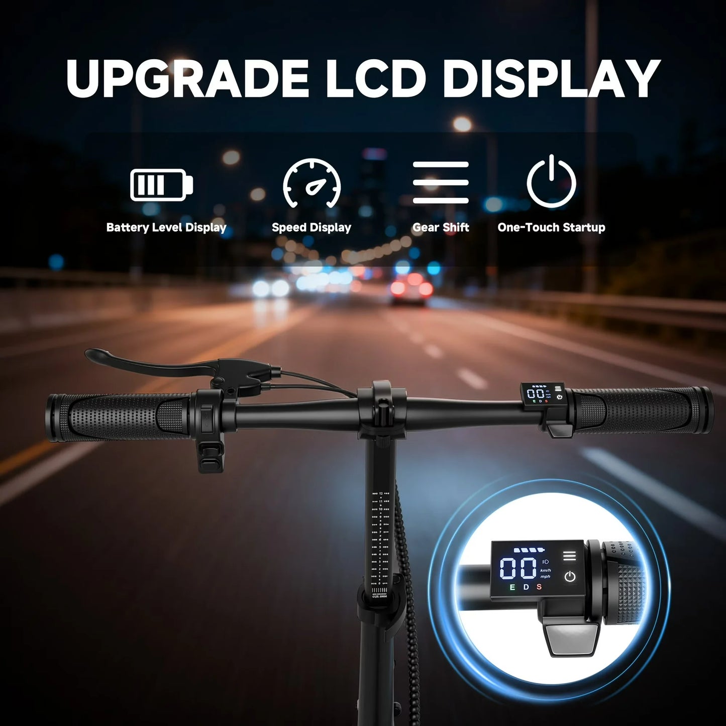 14'' Electric Scooter for Adults with Seat