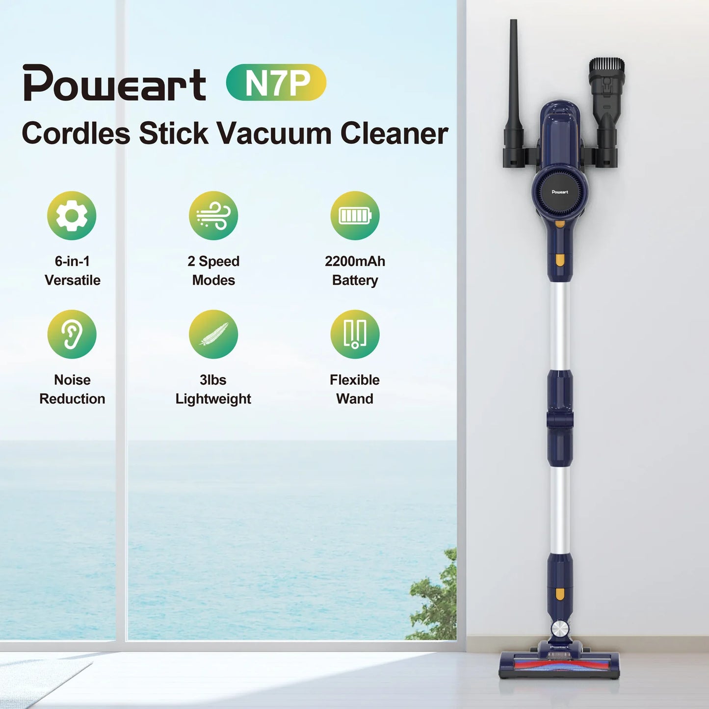 YISORA N7P Foldable Cordless Vacuum Cleaner