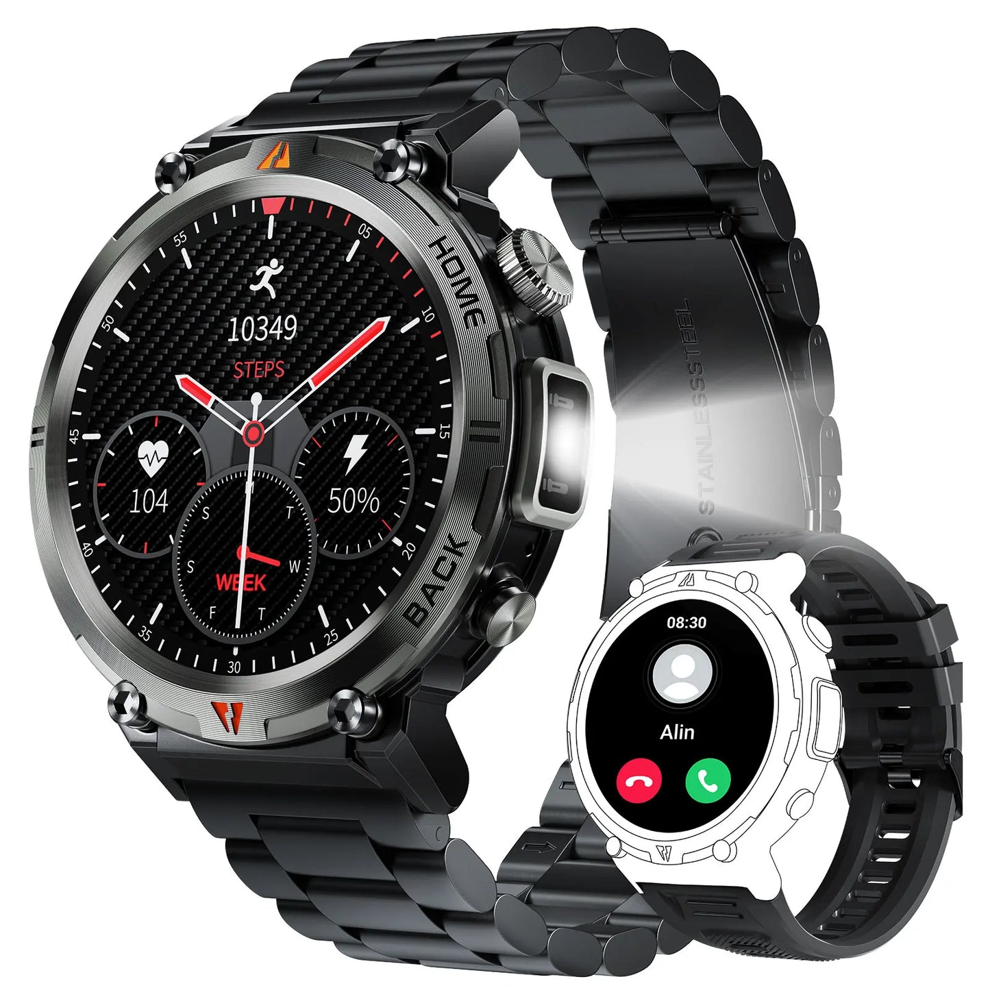 EIGIIS KE3 2025 New Bluetooth Call Smartwatch for Men Full Touch Screen
