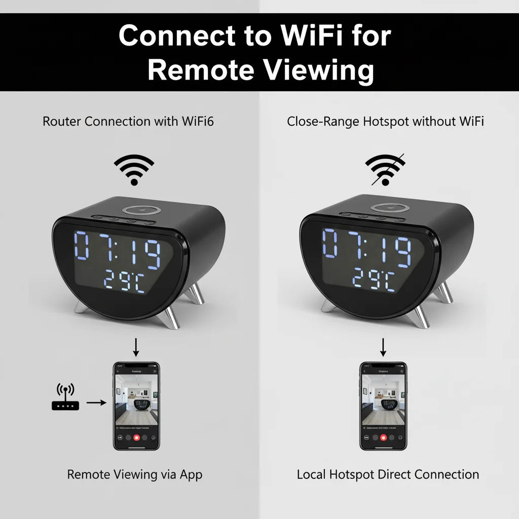 4K UHD WiFi Clock Camera, Indoor Surveillance
