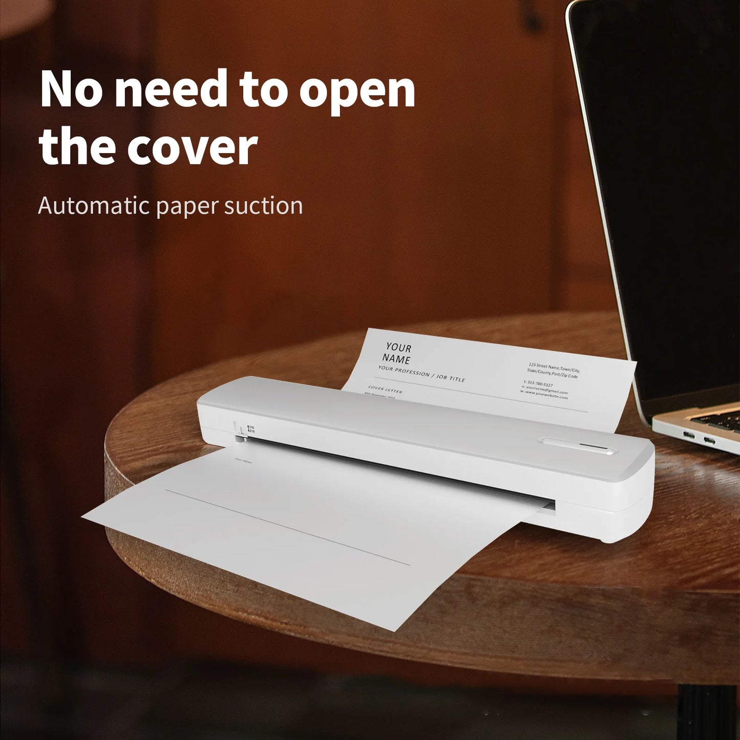Portable Printer Wireless Inkless Thermal A4