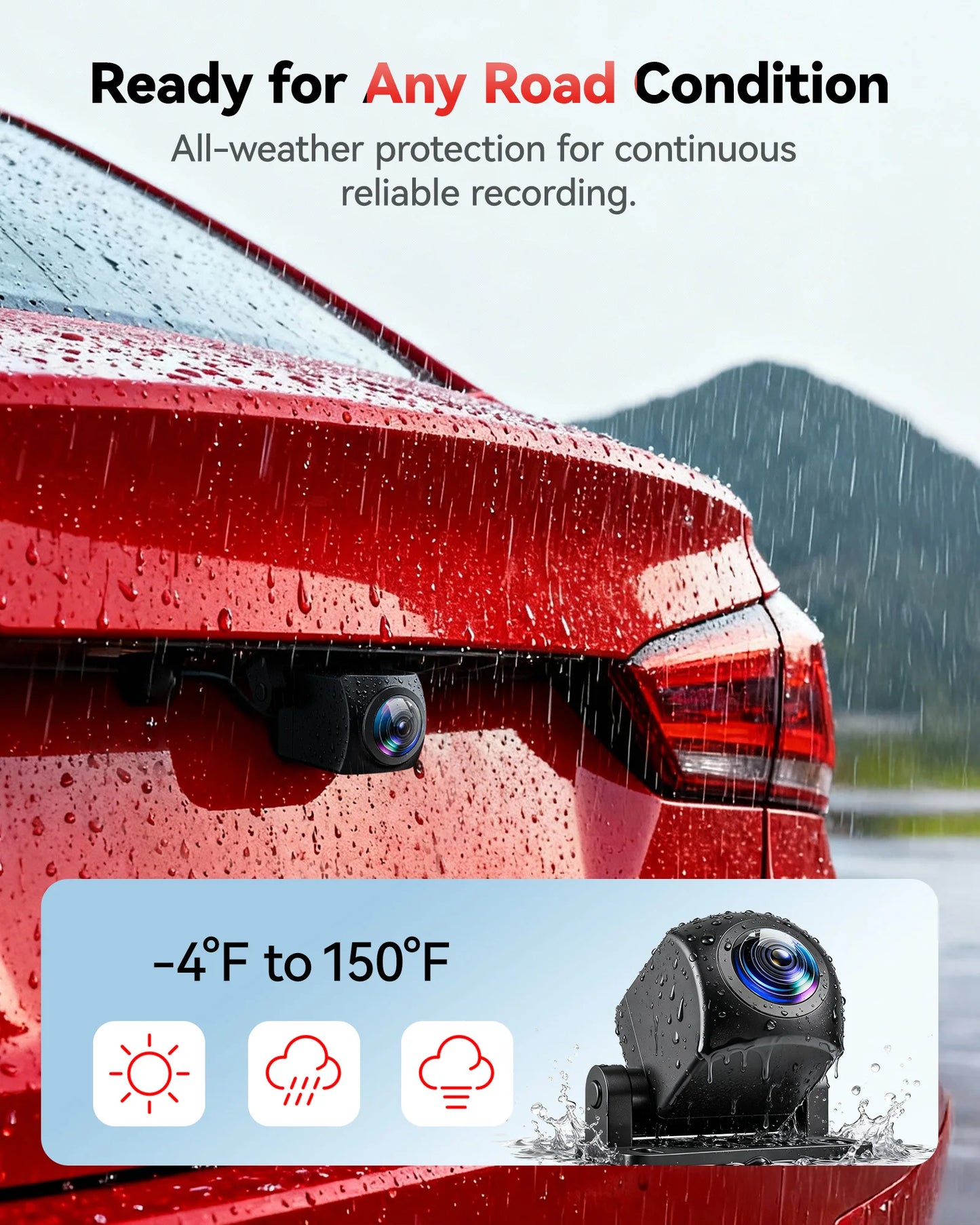 REDTIGER F7N Dash Camera Front and Rear 4k Dash Cam