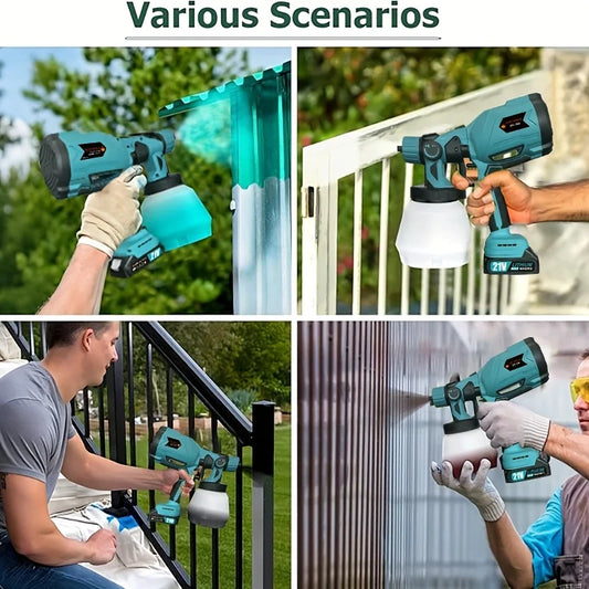 1000ML Electric Spray Gun Cordless Paint Sprayer