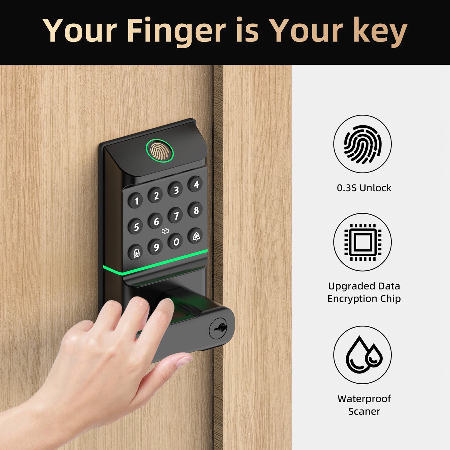 Viladepot Smart Lock Fingerprint Door Lock