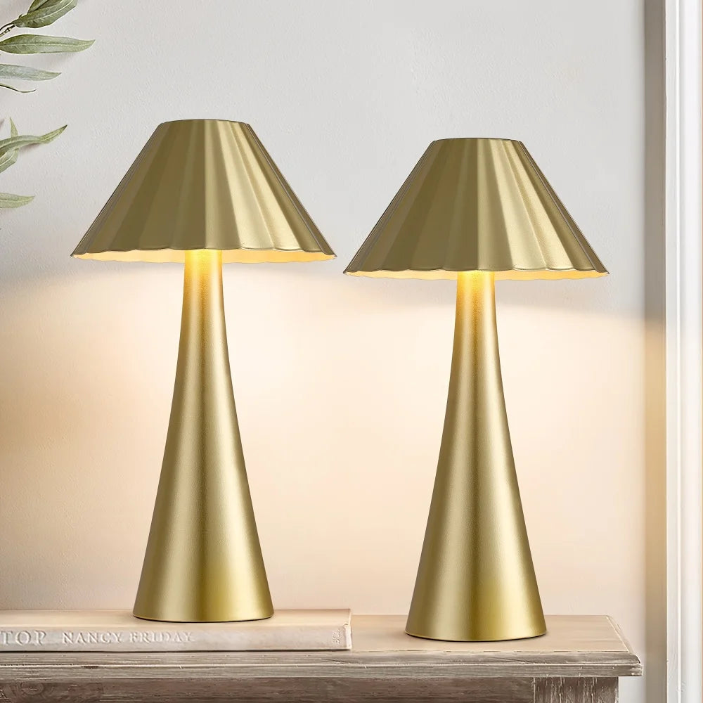 26.5 Inch Modern Mini Table Lamp Set Of 2, Small Nightstand Lamp