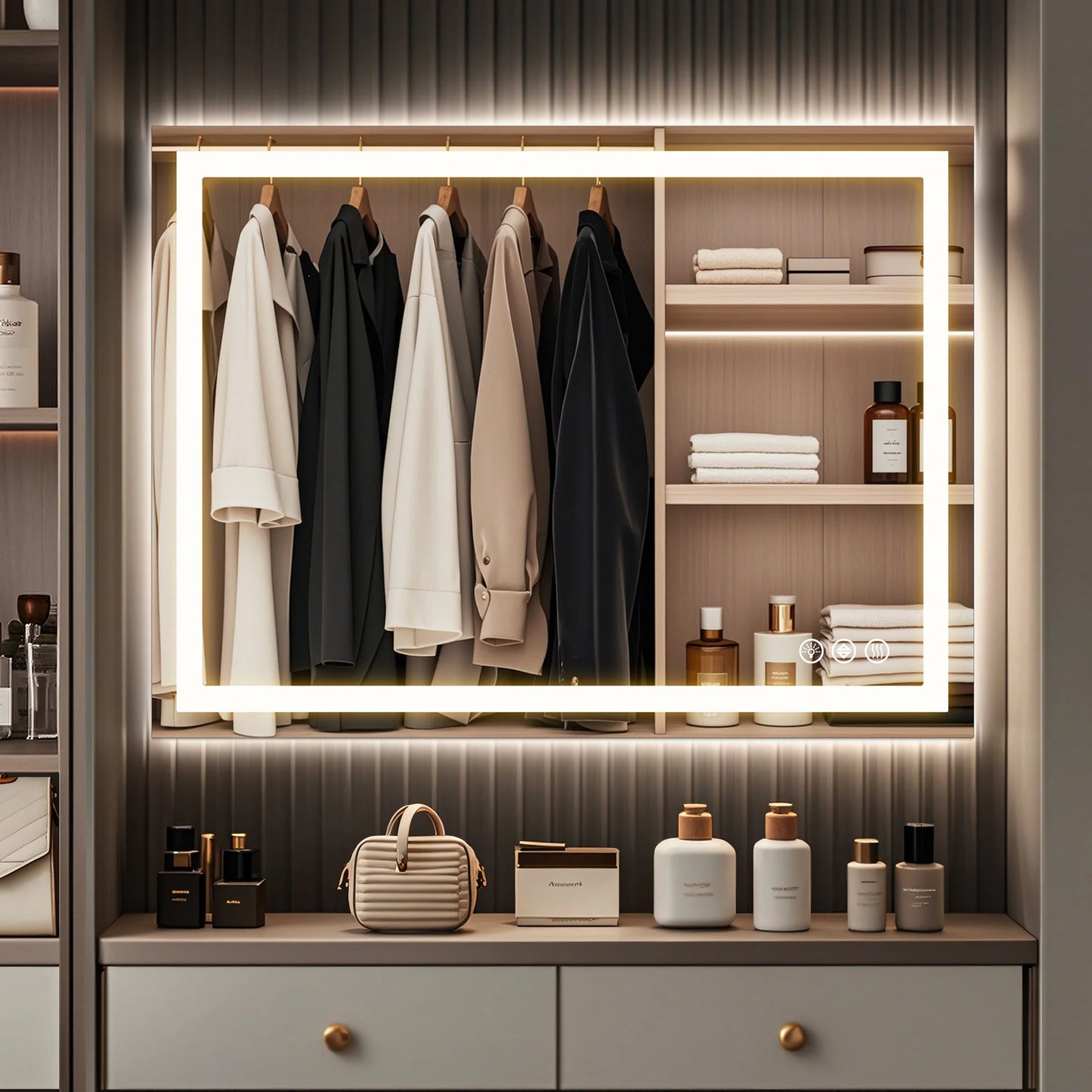 JHK LED Bathroom Vanity Mirror for Wall Memory Function