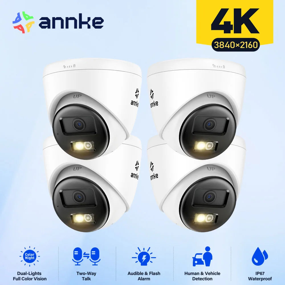 ANNKE 8MP 4K Security Camera with 4mm H.265+ Compression Two-Way Audio