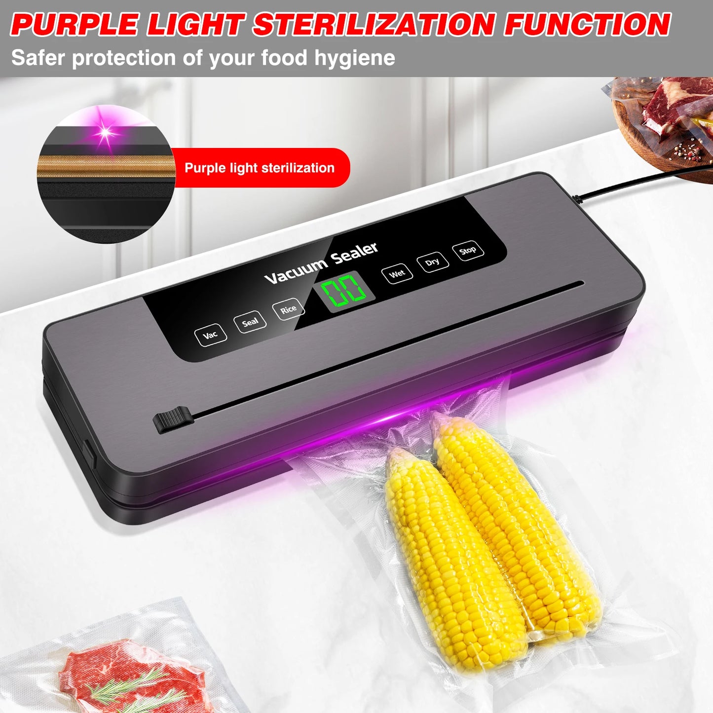 5-in-1 Multi-Functional Vacuum Sealer Food Vacuum