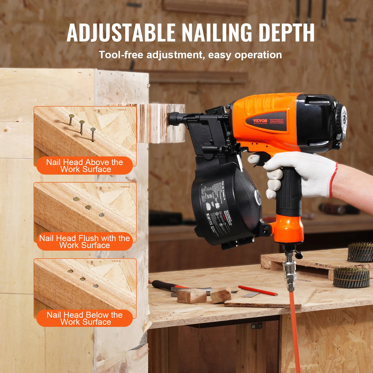 SucceBuy Coil Siding Nailer, Nail Gun