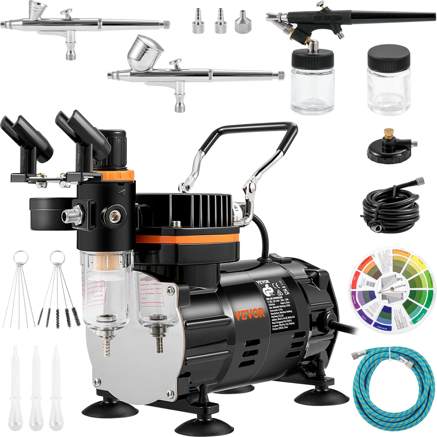 SucceBuy Professional Dual-Action Airbrush 120W Electric Spray Gun Air