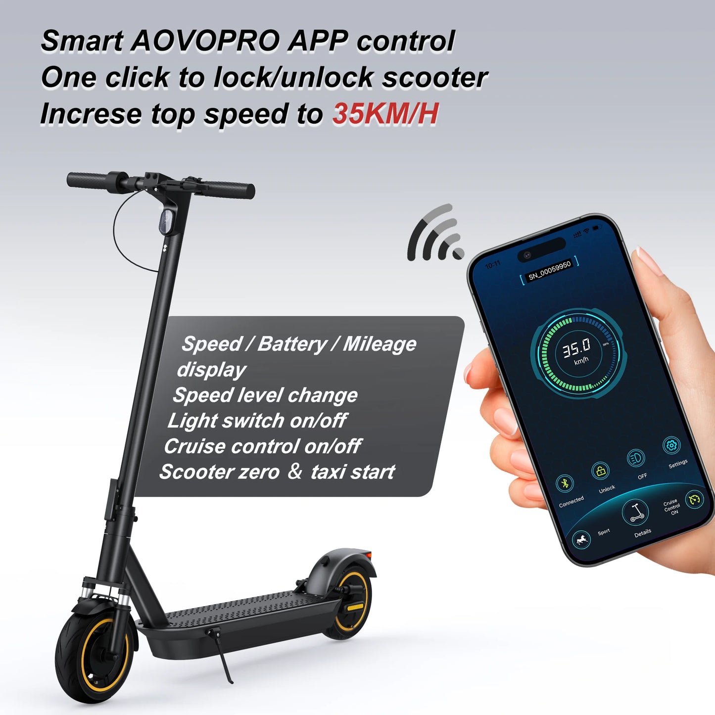 AOVOPRO New ESMAX Electric Scooter 500W