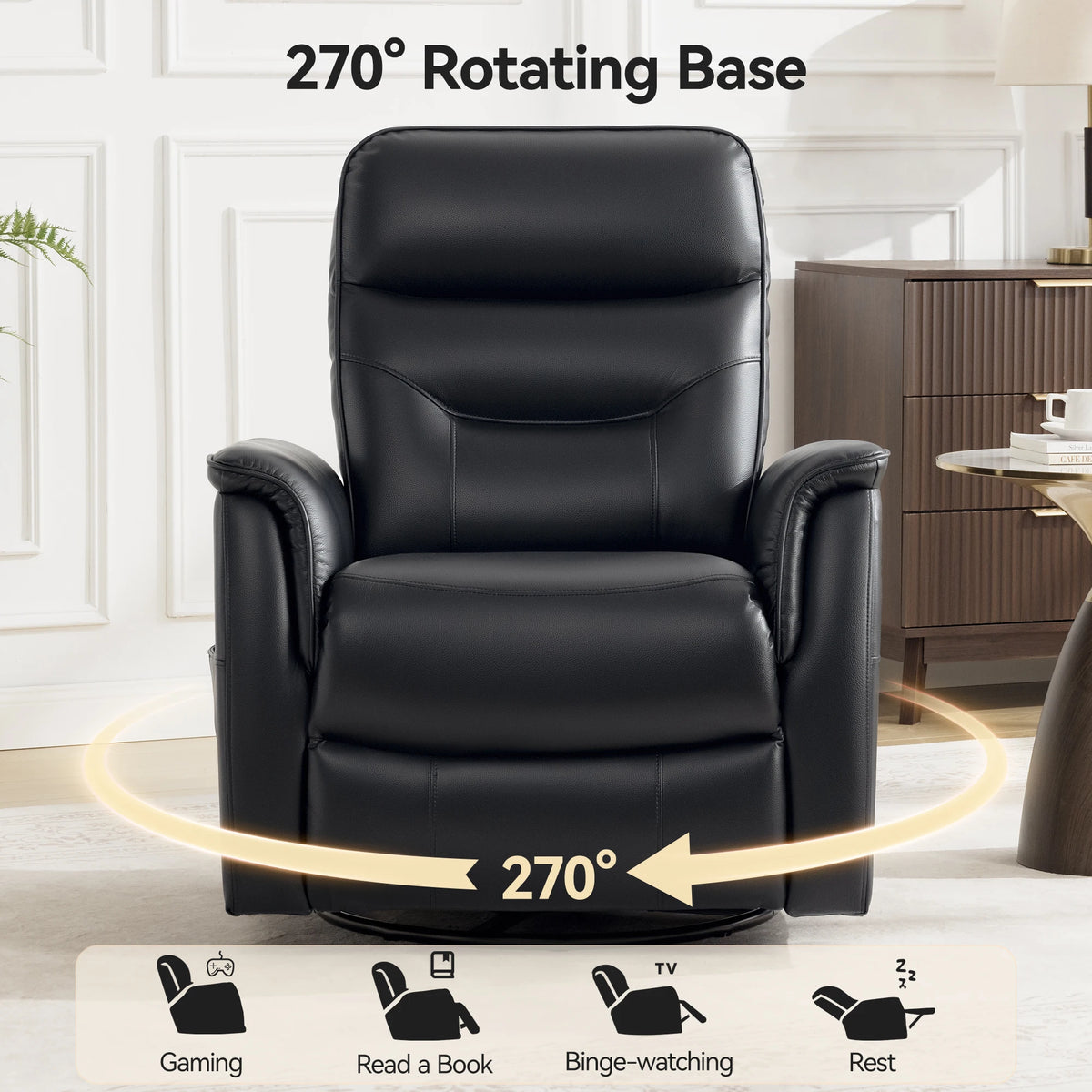 KERDOM PU Leather Power Lift Recliner Chair for Adults