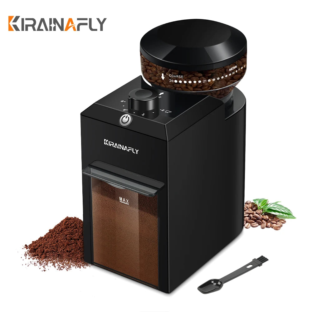 KIRAINAFLY Automatic Burr Mill Coffee Grinder