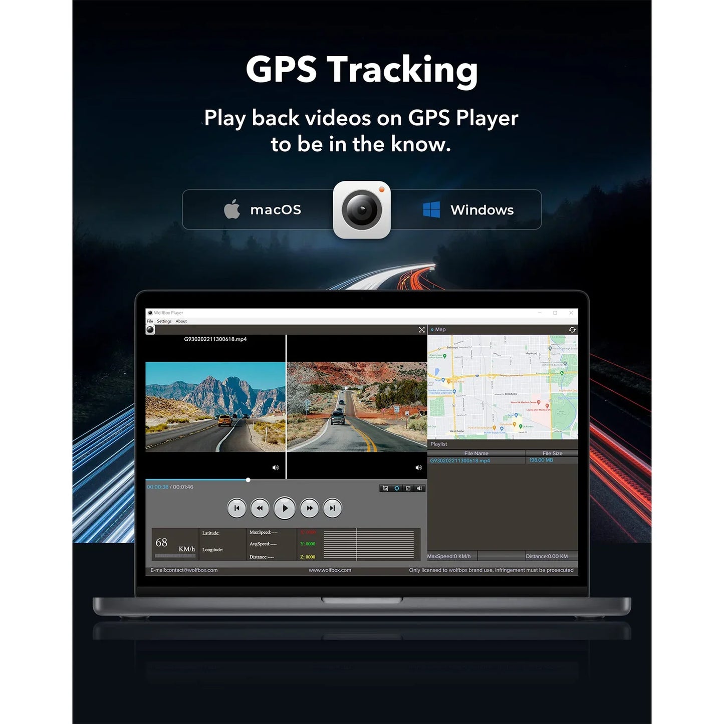 WOLFBOX G930 10" Wi-fi Dash Camera 4K Car DVR