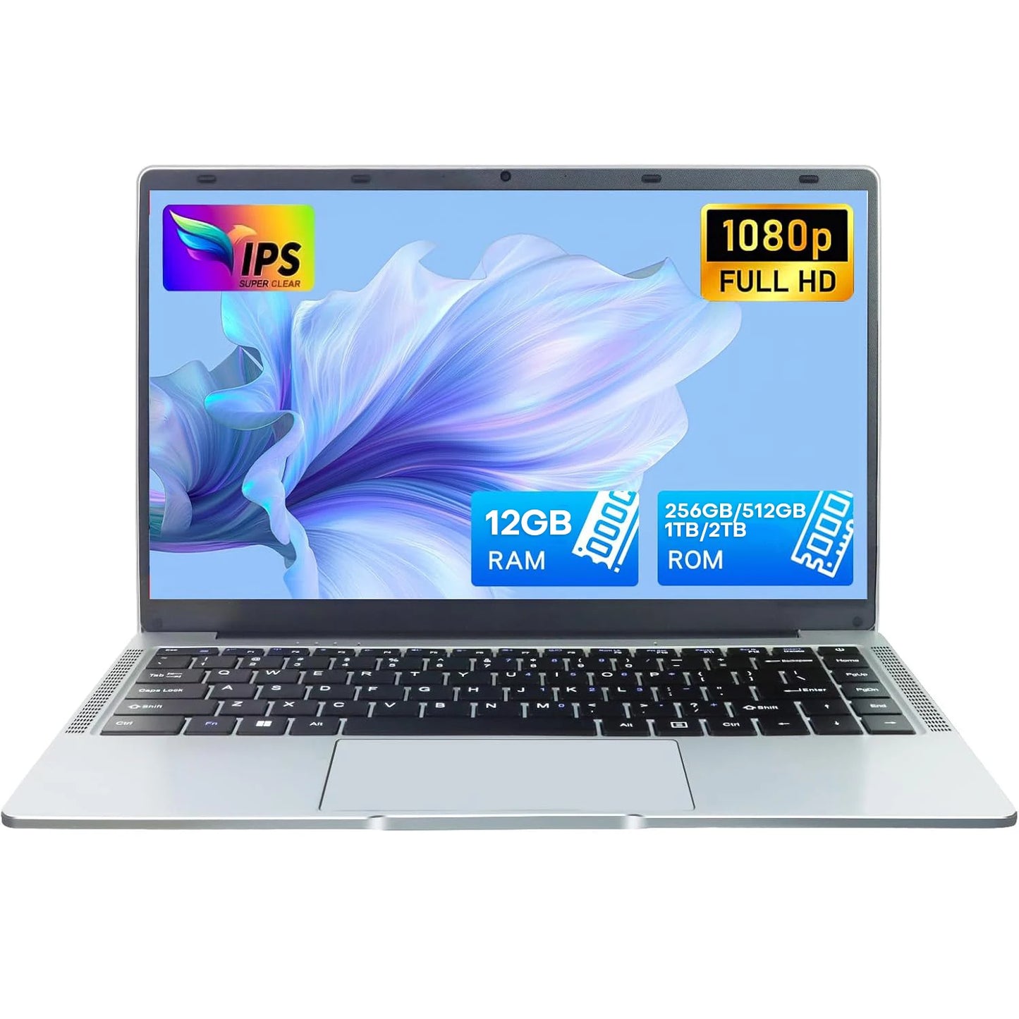 Erilles 14.1" Ultra Slim Windows 11 Pro Laptop Computer