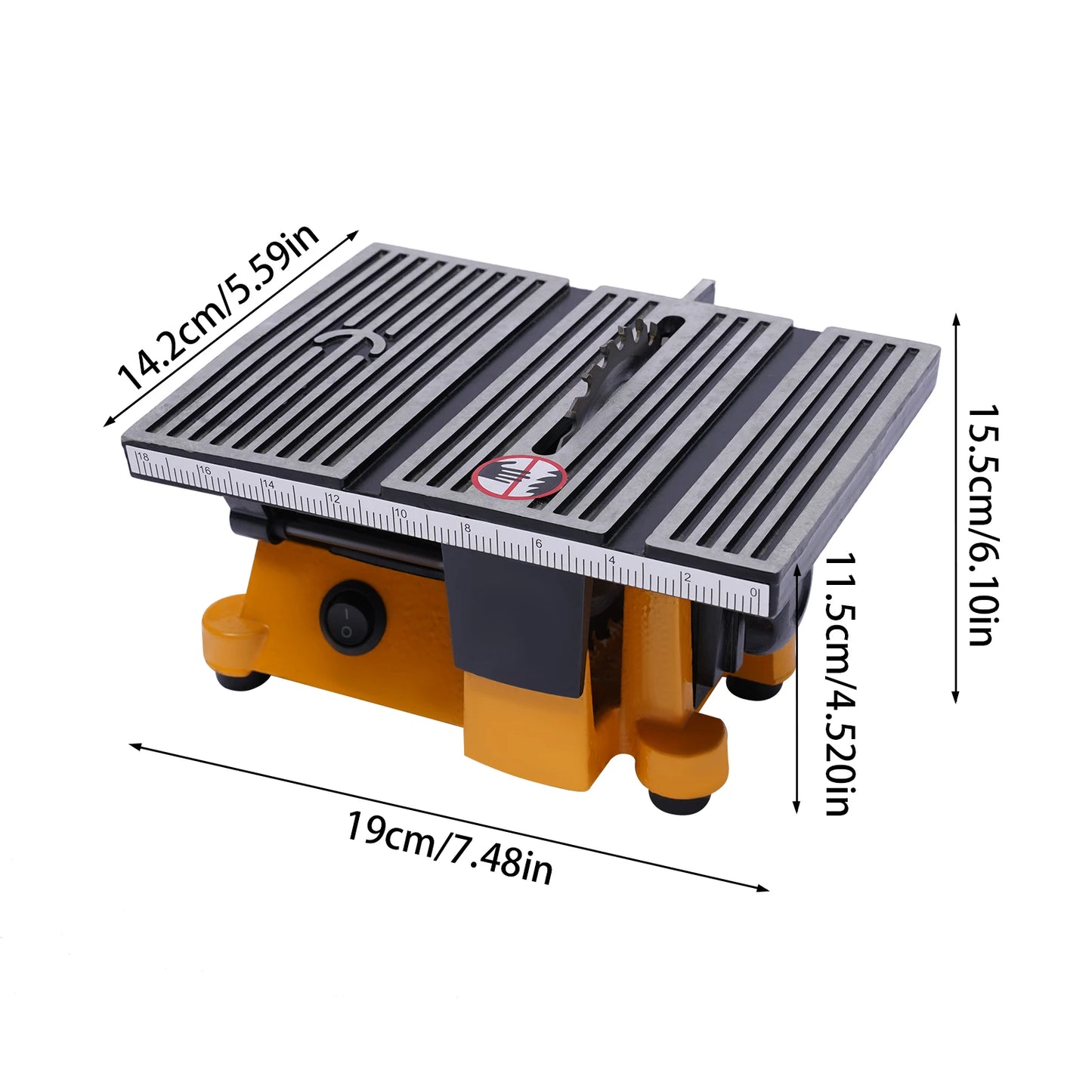 90W Aluminum Alloy Electric Table Panel Saw 4500RPM 110V Table Saw Cutting Wood Glass Stone Plastic PVC Pipe