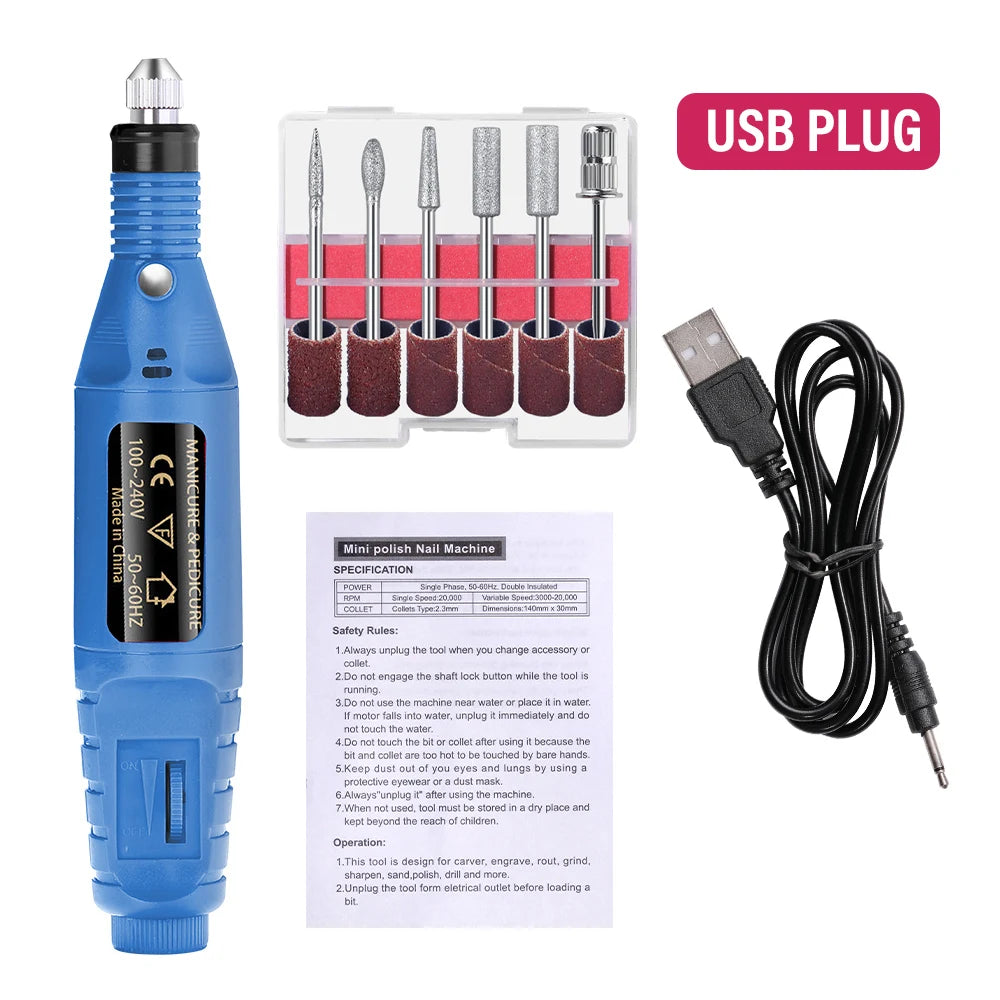 Electric Nail Sander Set Nail Drill Machine