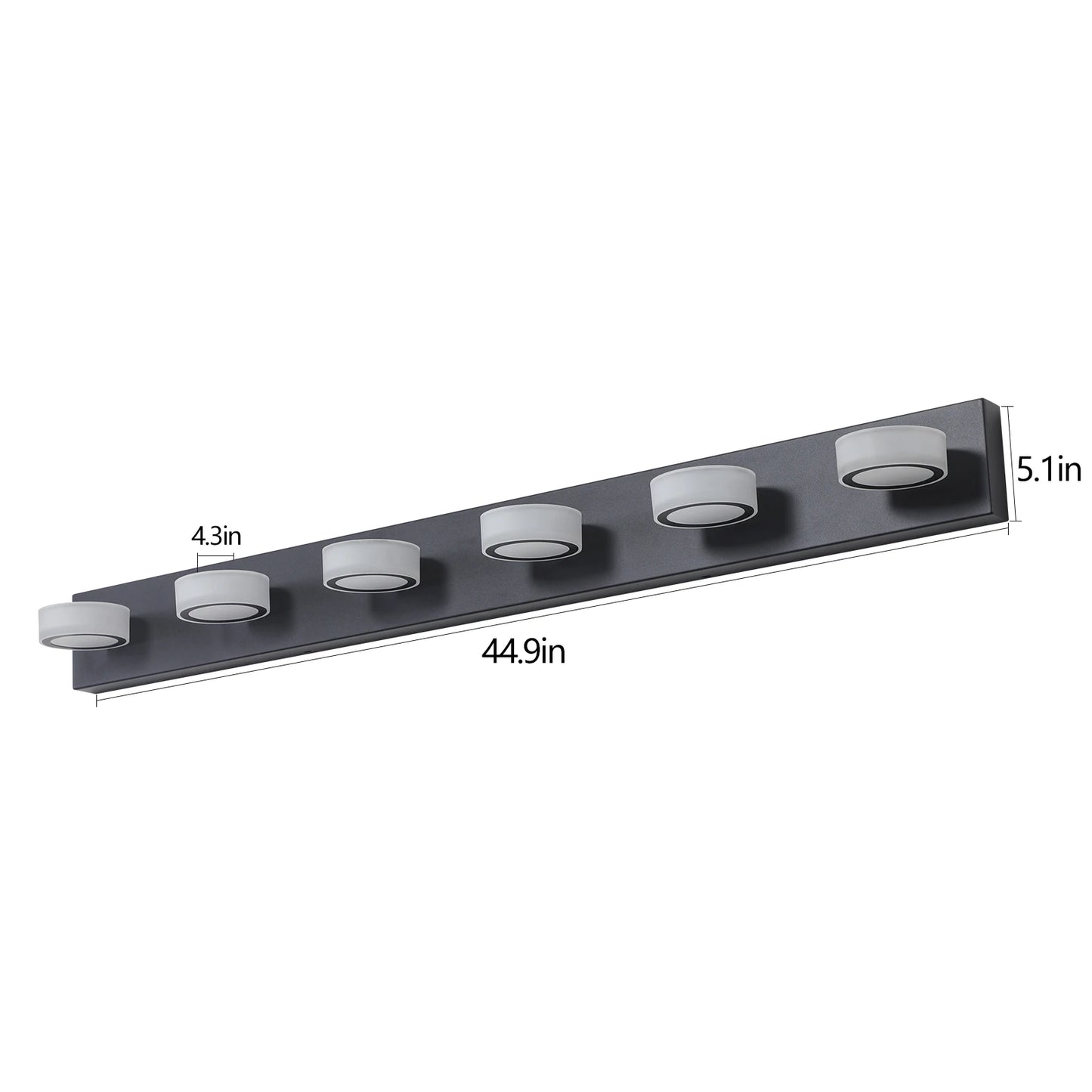ARLGSITE Modern silver/black LED dressing area lighting