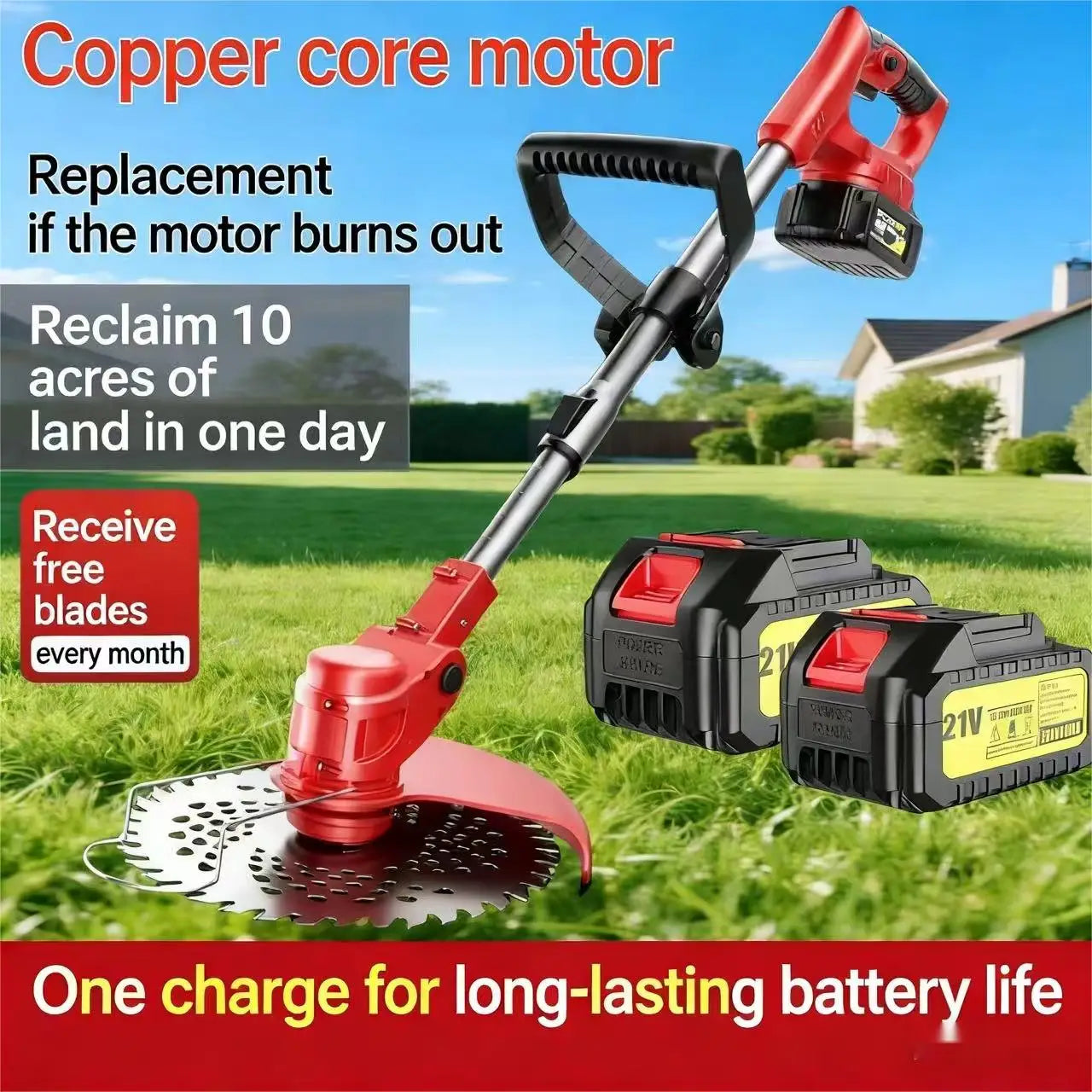 WUTIANLIYANG Portable outdoor garden logging lawn mower