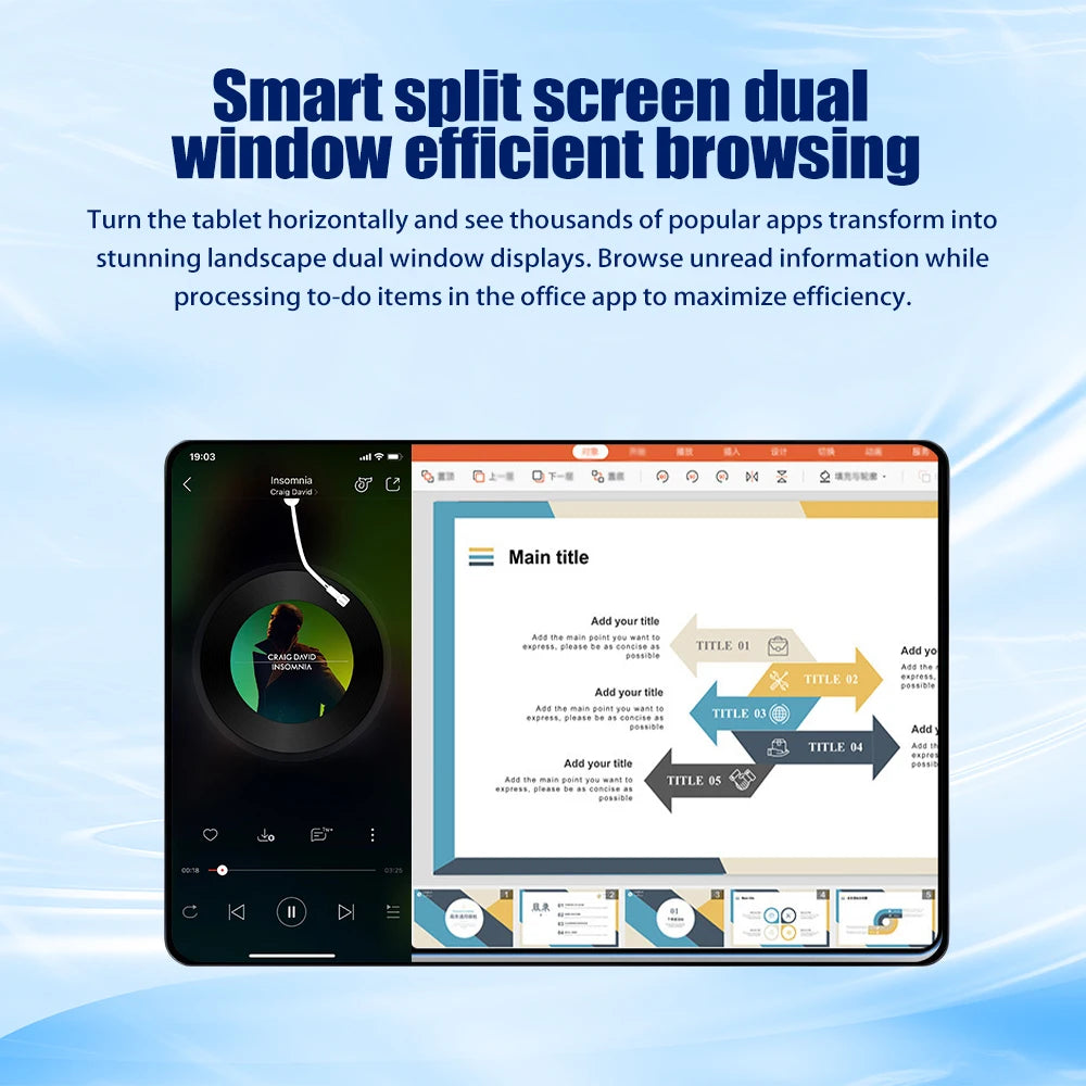 2026 New Original 10" Android Tablet PC 4K HD Display 5G