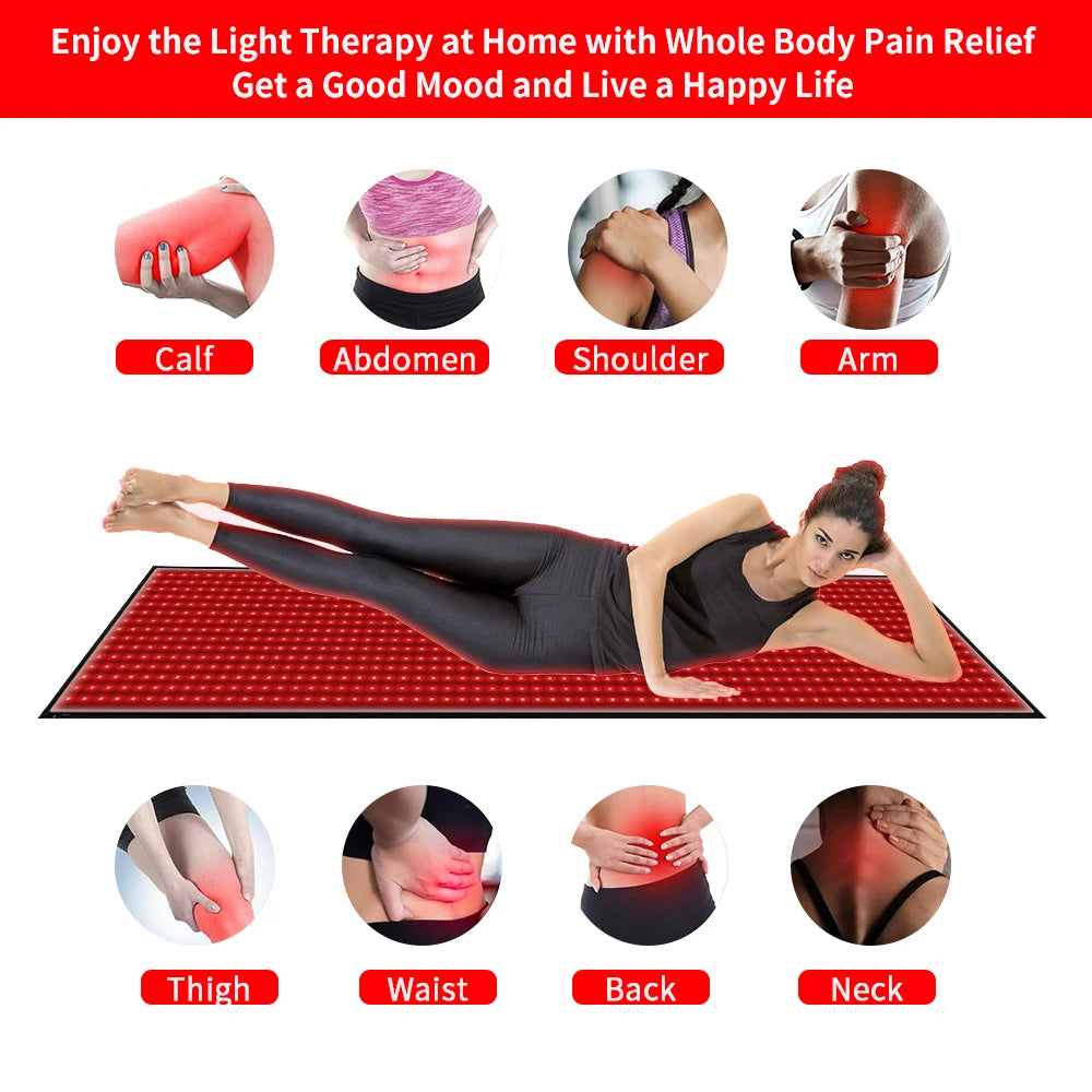 Red Light Mat Full Body 63" x 23.6" 945pcs LEDs