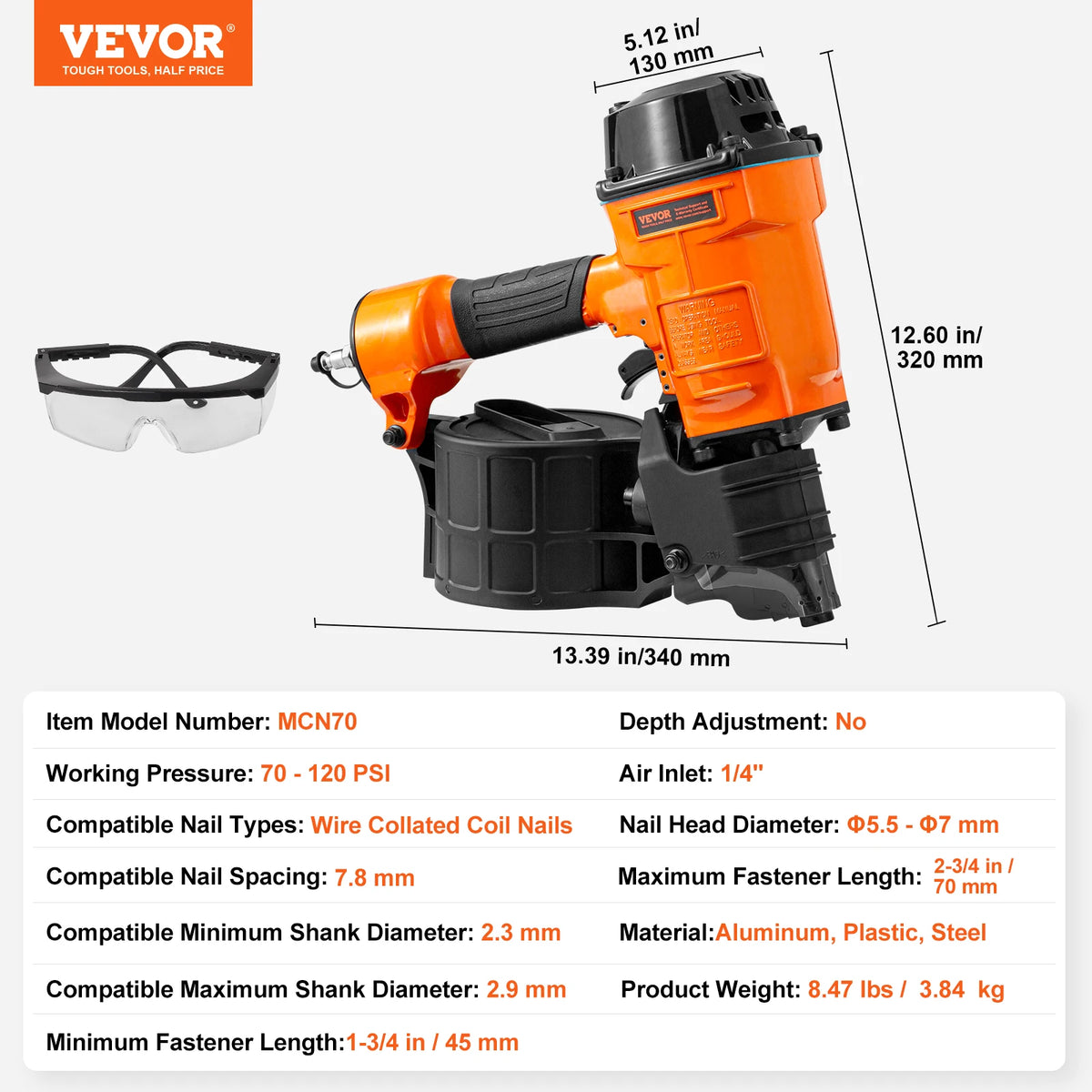 SucceBuy Coil Siding Nailer, Nail Gun