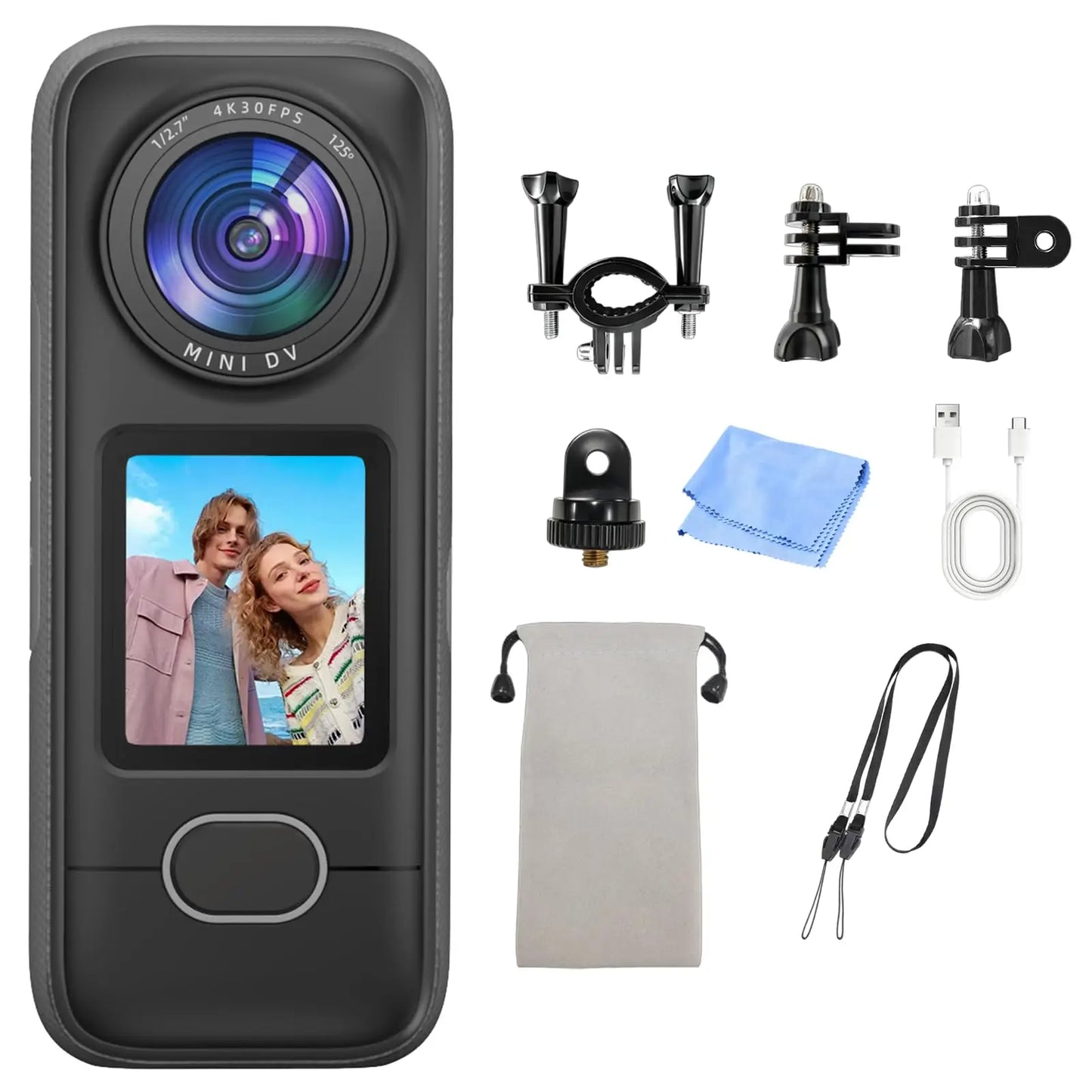 ZAKOTU 4K Action Camera Wi-Fi IPX6 Waterproof