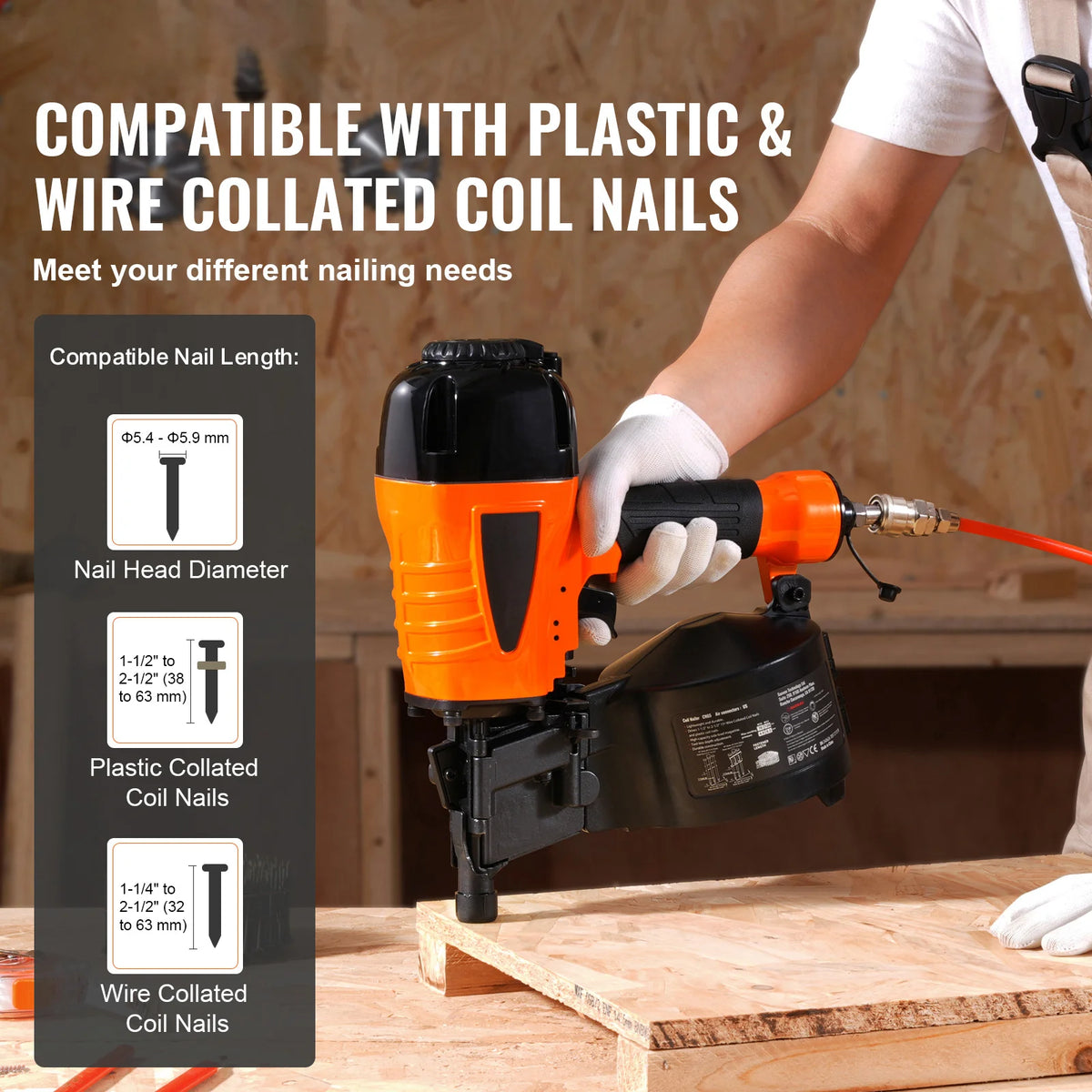 SucceBuy Coil Siding Nailer, Nail Gun