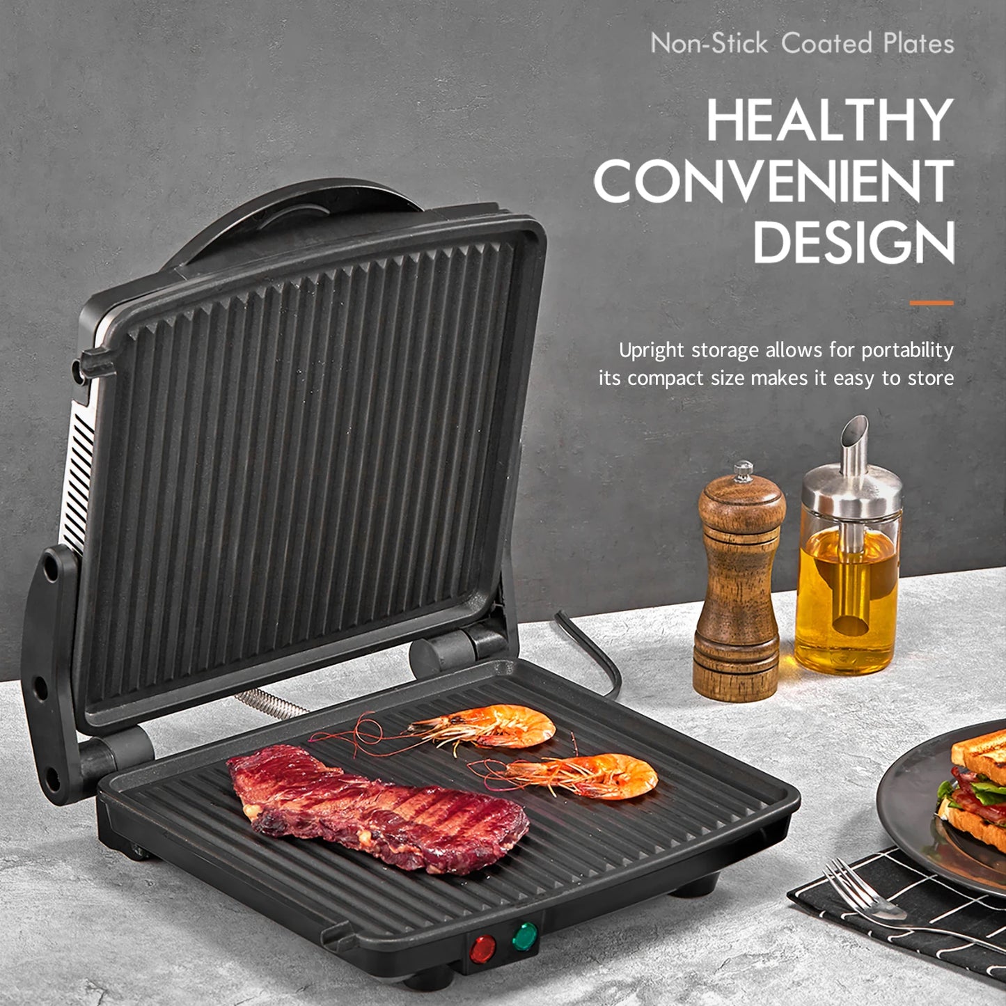 Panini Press Grill, Yabano Gourmet Sandwich Maker