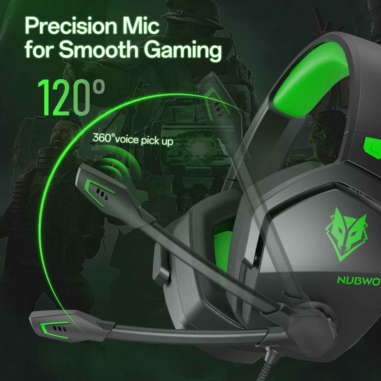NUBWO N16 Gaming Headset - Noise Canceling Mic, Stereo Sound