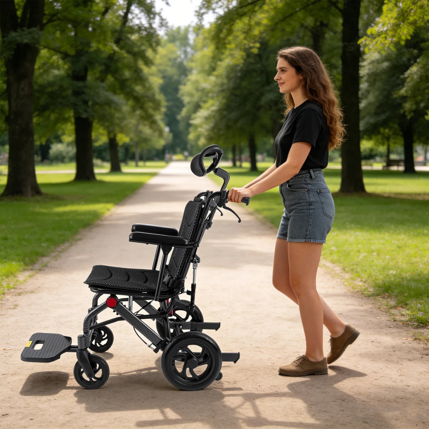 Foldable Reclining Wheelchair for Seniors