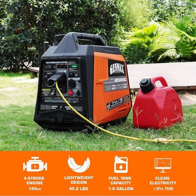 GENMAX Quiet Power Series Inverter Generator Gas Powered