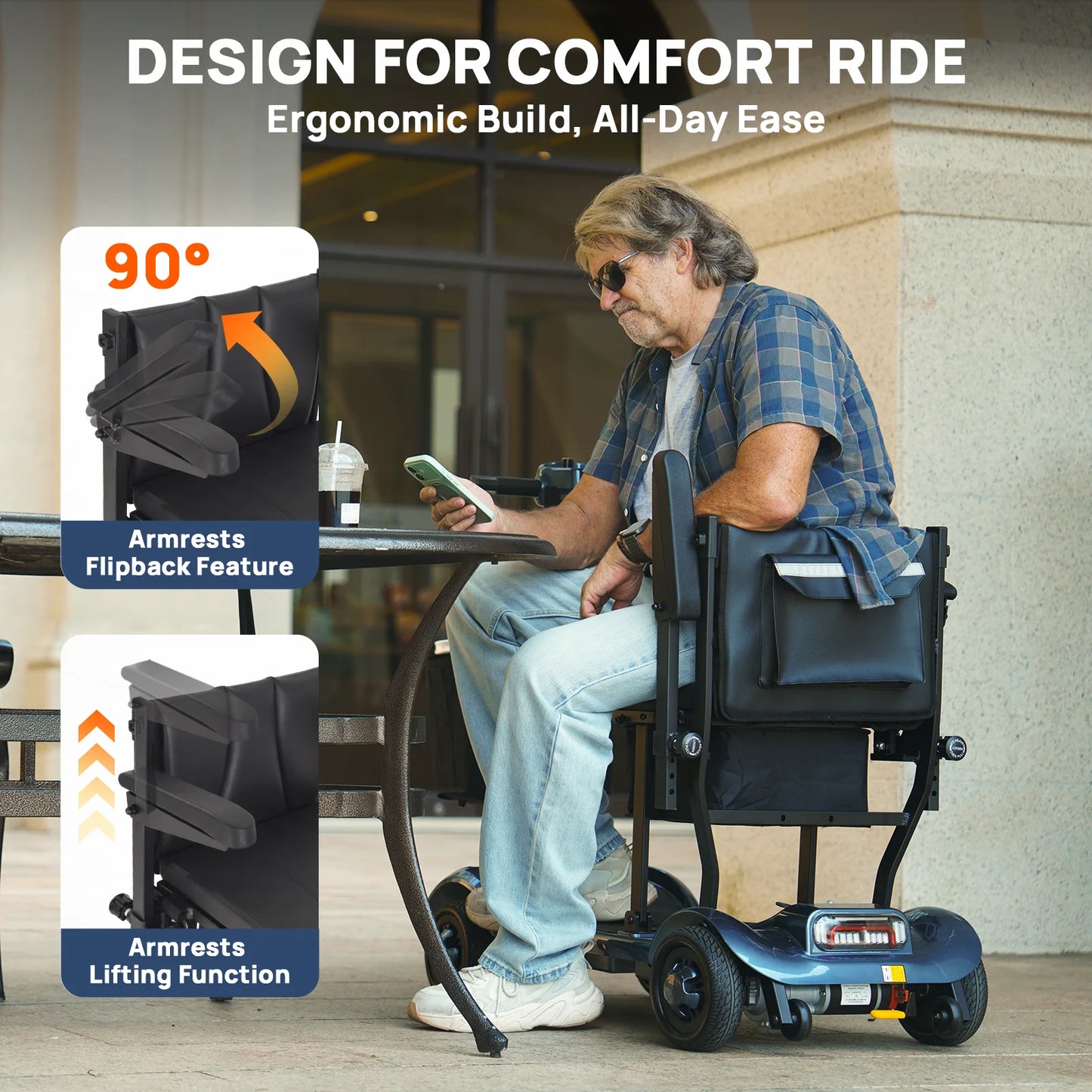 4-Wheel All-Terrain Mobility Scooter for Seniors
