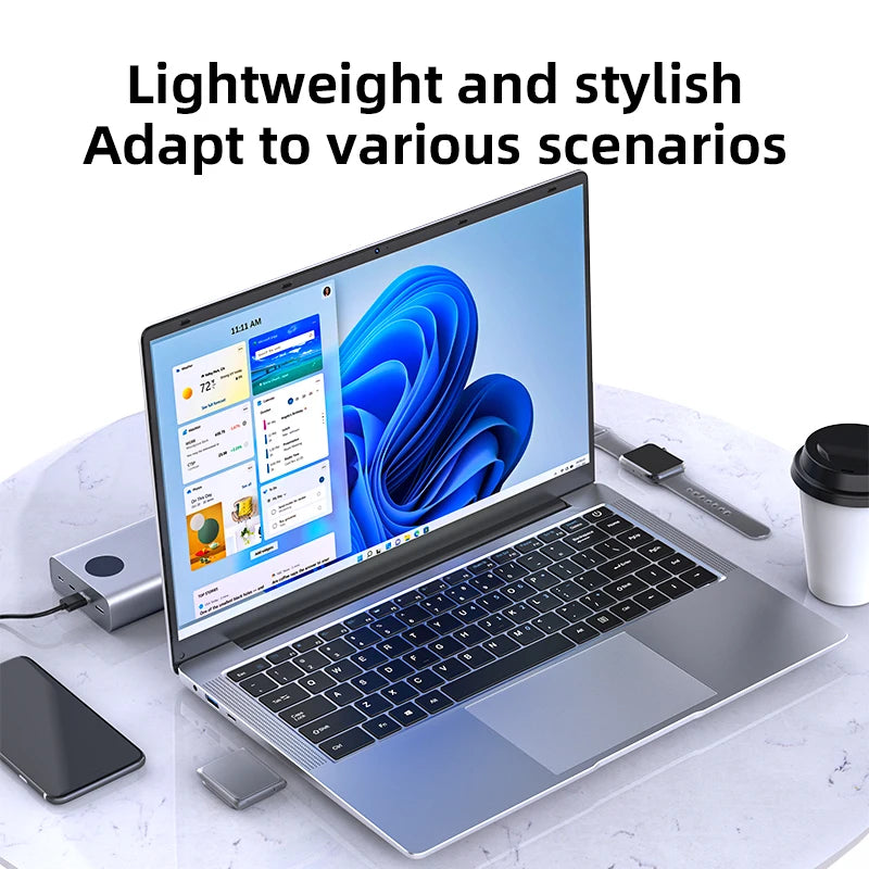 14.1" Laptop Computer Windows 11 Pro Intel Atom A3950 Notebook PC