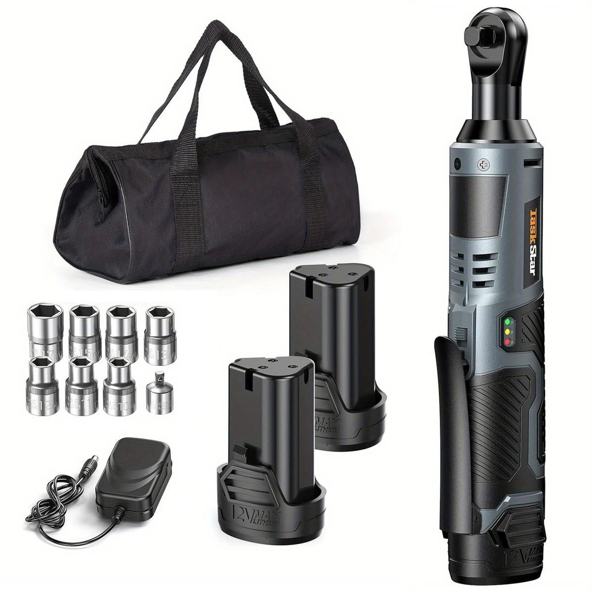 TaskStar Cordless Ratchet Wrench 3/8-inch Handheld