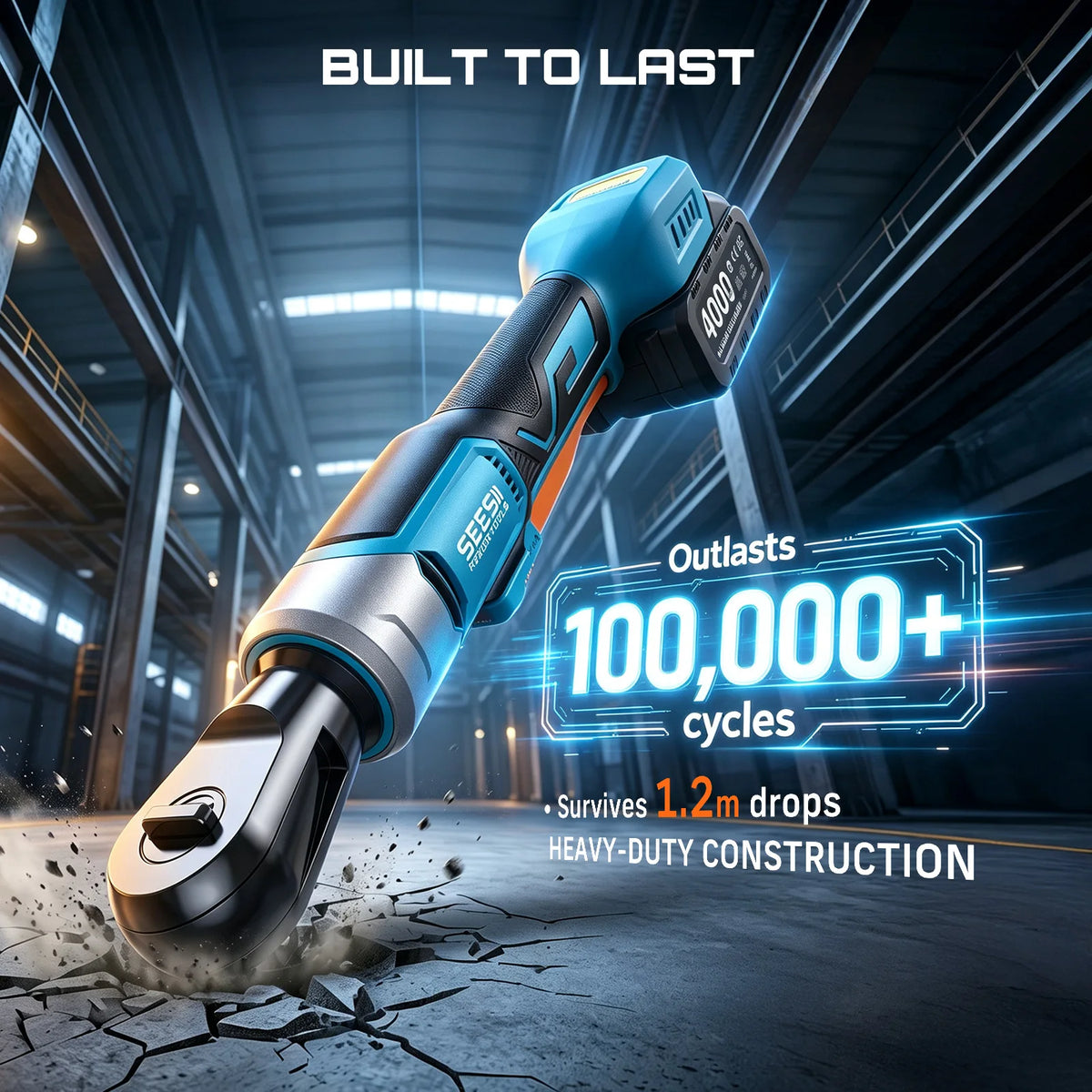Seesii 3/8" Ratchet Wrench & 1000N.m Impact Wrench