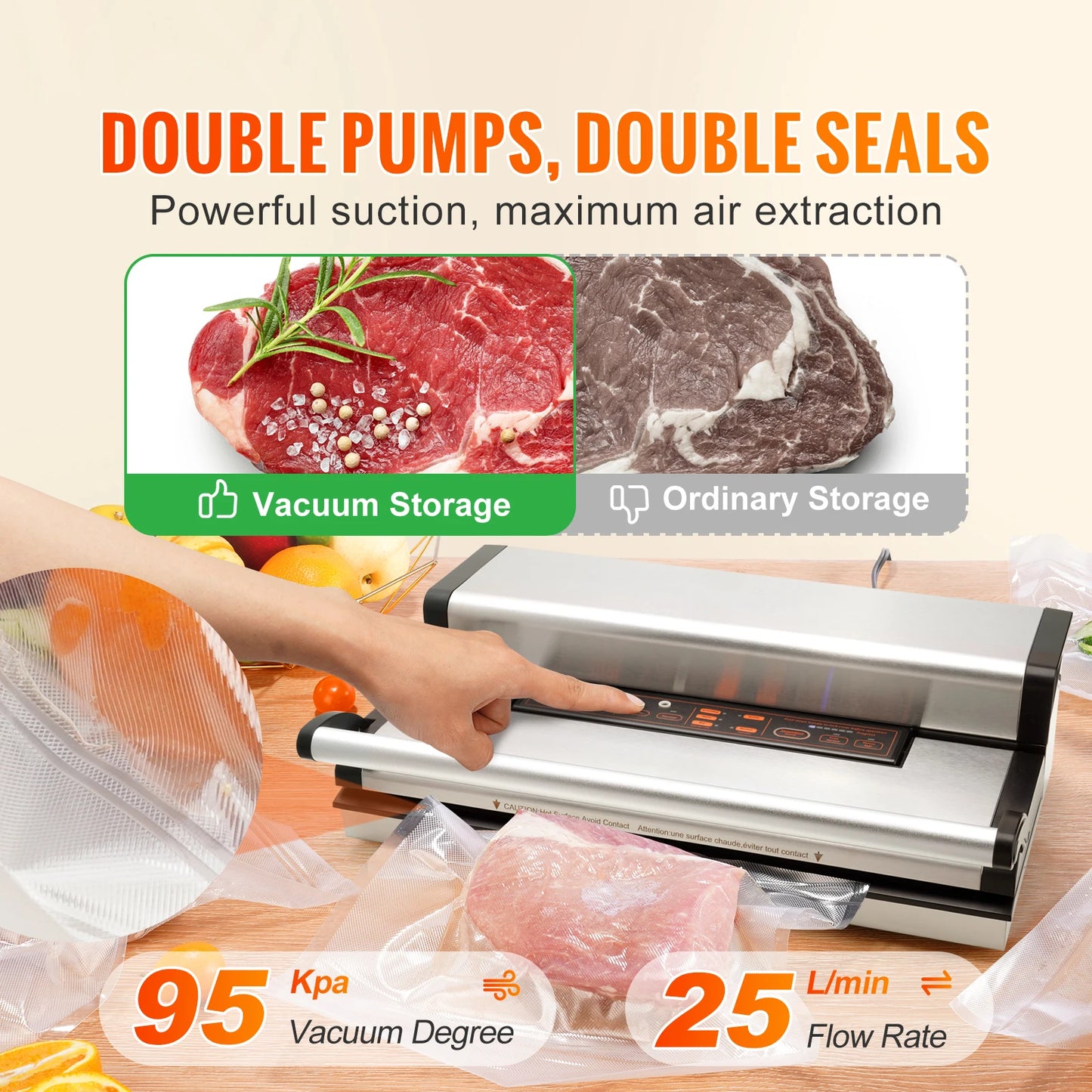 SucceBuy Commercial Vacuum Sealer Machine Multifunction