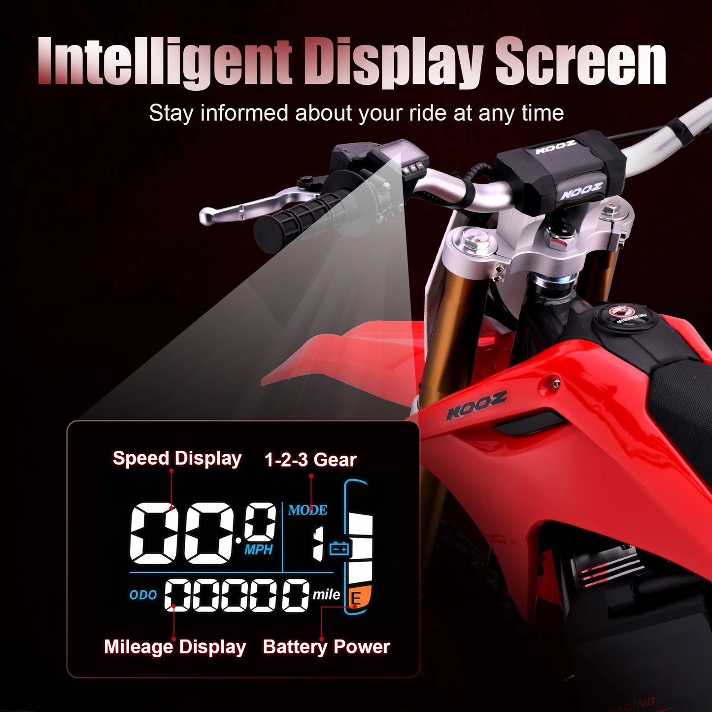 KOOZ HP131E-L 72V 8000W Pro Electric Dirt Bike