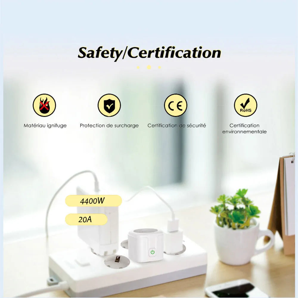 Tuya 16A,20A Smart Plug WiFi Socket Power Monitoring