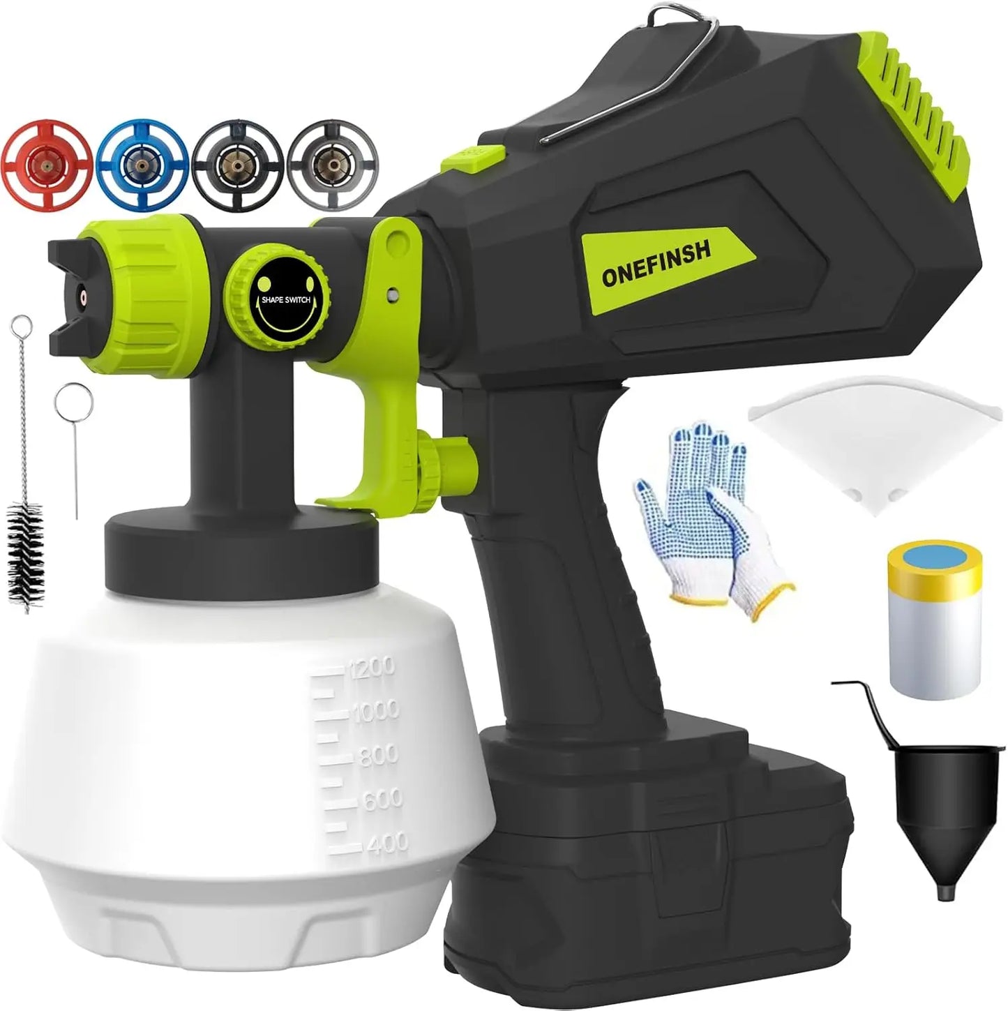 ONEFINSH Cordless Paint Sprayer with HVLP
