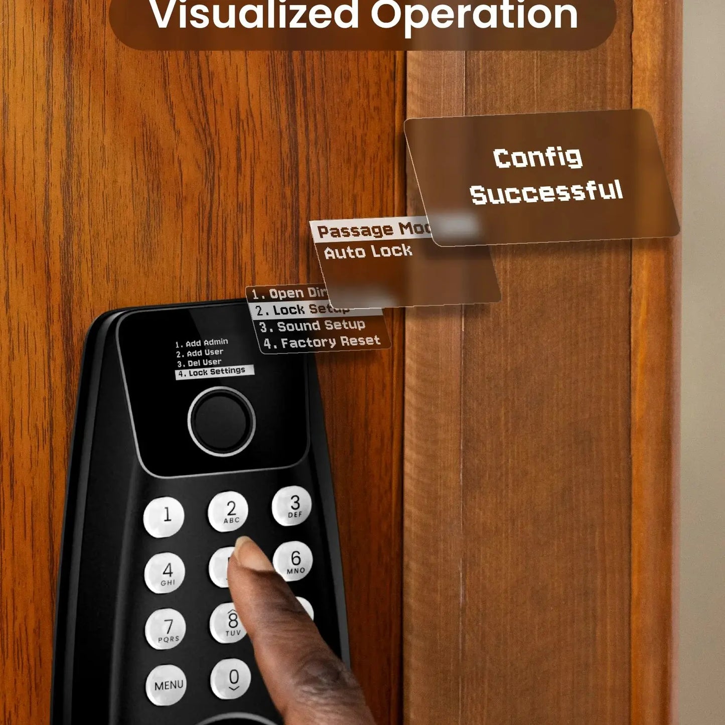 DESLOC Fingerprint Door Lock Keypad Deadbolt, Keyless Entry Door Lock