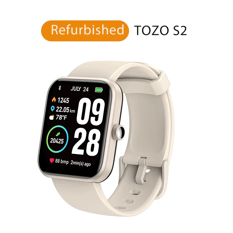 Refurbished TOZO S2 Smartwatch Waterproof