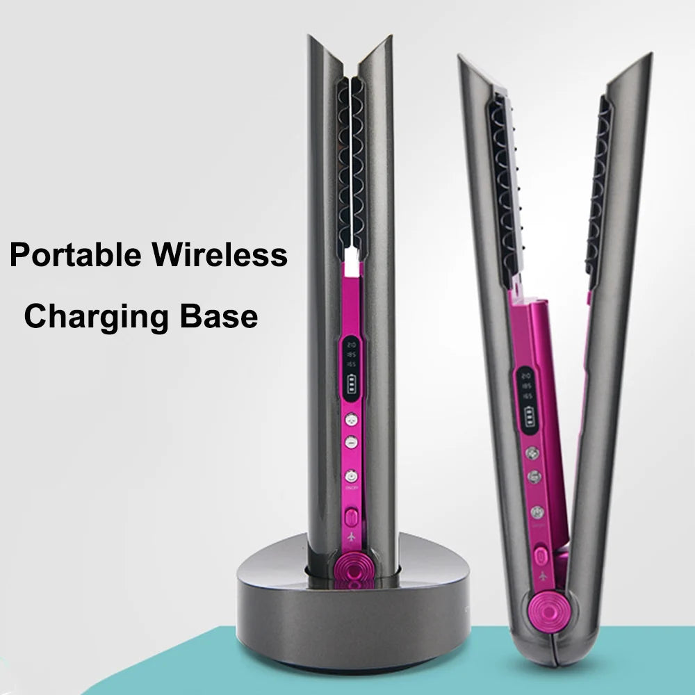 Wireless Hair Straightener Mini Flat Iron USB